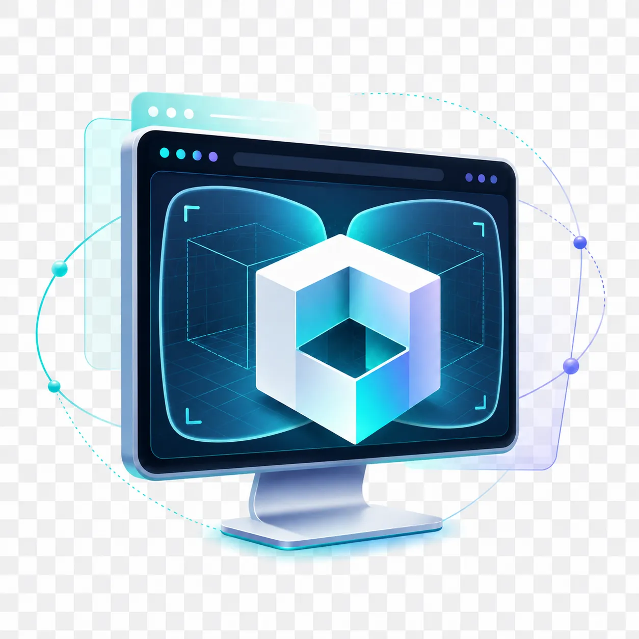 3DV web simulator illustration.