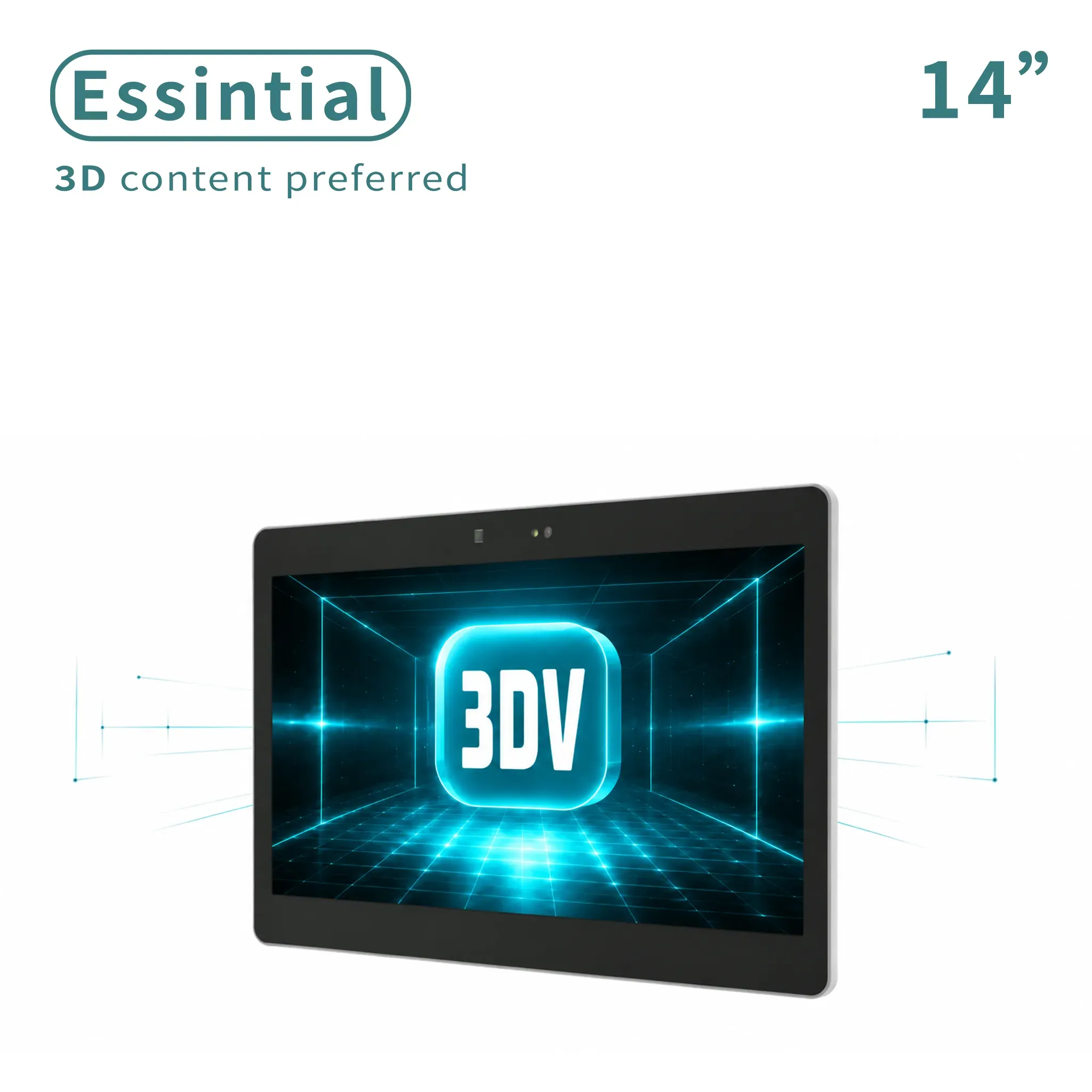 14-inch 3DV Spatial Display product render.