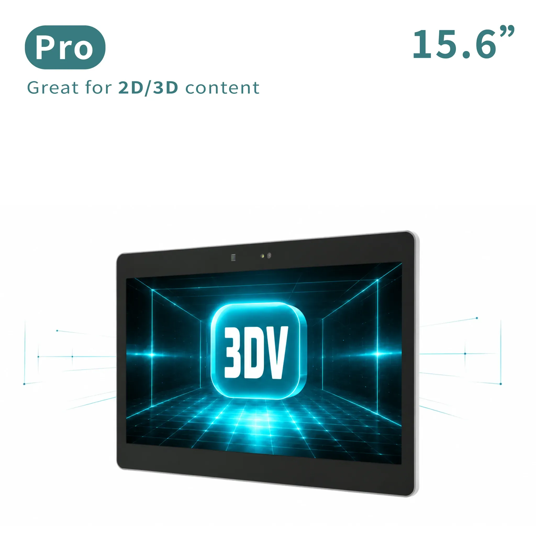 15.6-inch 3DV Spatial Display product render.