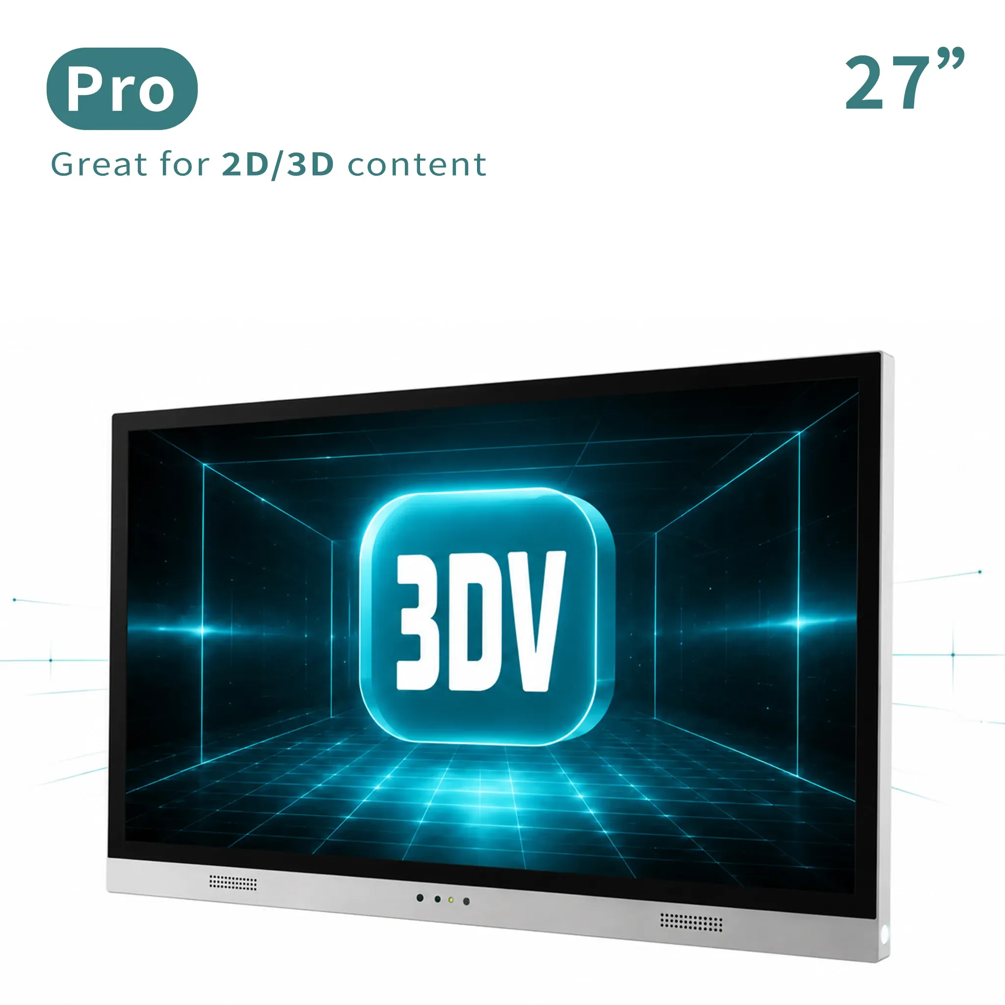 27-inch 3DV Pro Display product render.