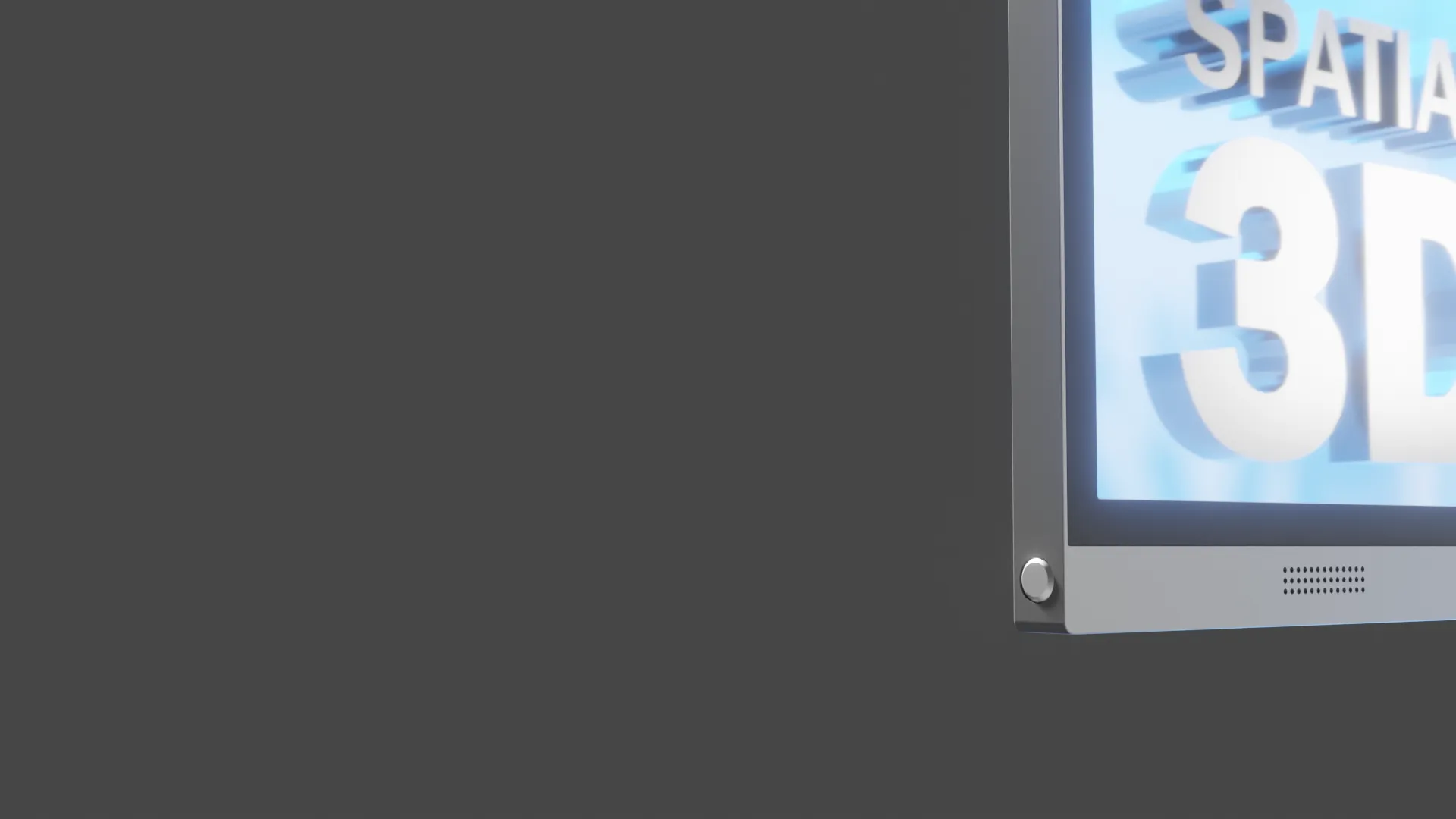 A display close-up showing a 3D control area, representing one-click switching from 2D to immersive 3D mode.