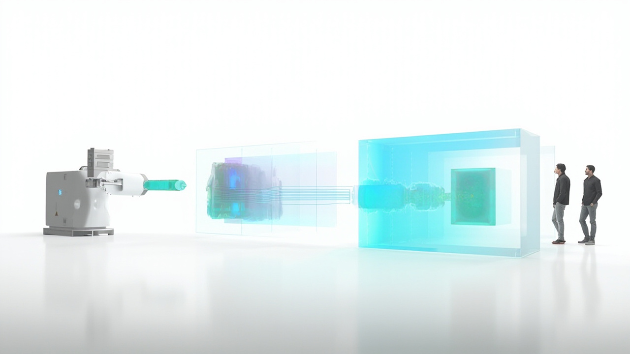 Diagram of a 3D X-ray capture and spatial review pipeline for electronics
