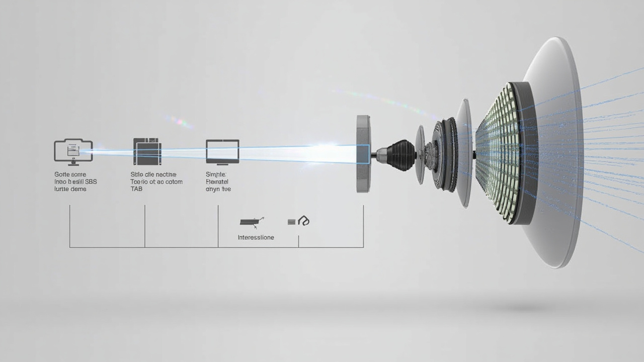 Workflow diagram showing where content formats such as SBS, TAB, and interlaced stereo enter an autostereoscopic display pipeline.