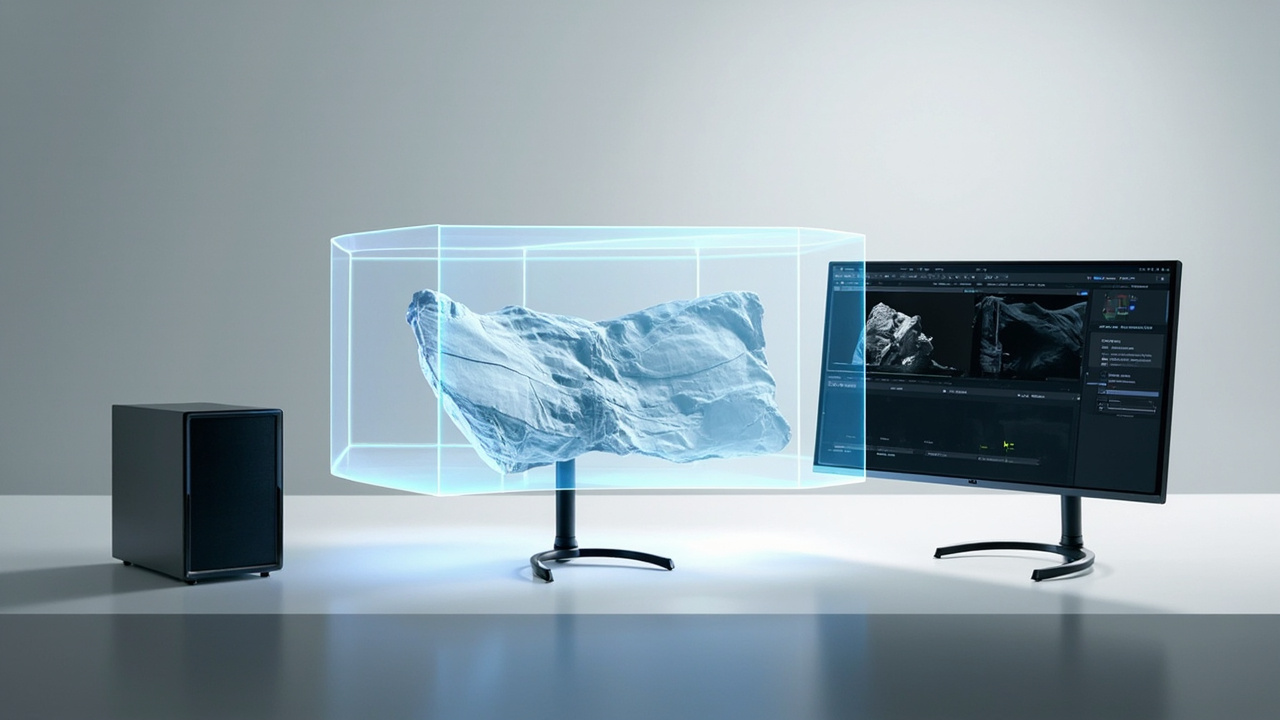 Glasses-free spatial 3D display on a desk with a host PC running a stereo viewer pipeline