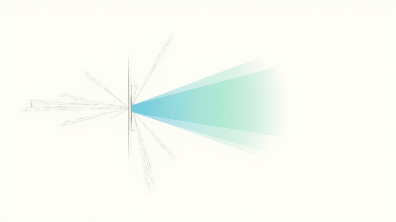 Diagram-style illustration of left-eye and right-eye view steering on a stereoscopic display